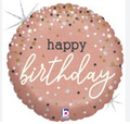 Globo 18" Happy Birthday Rosa C/1