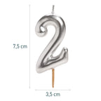 Vela Comic Plata Numero 2 C/1