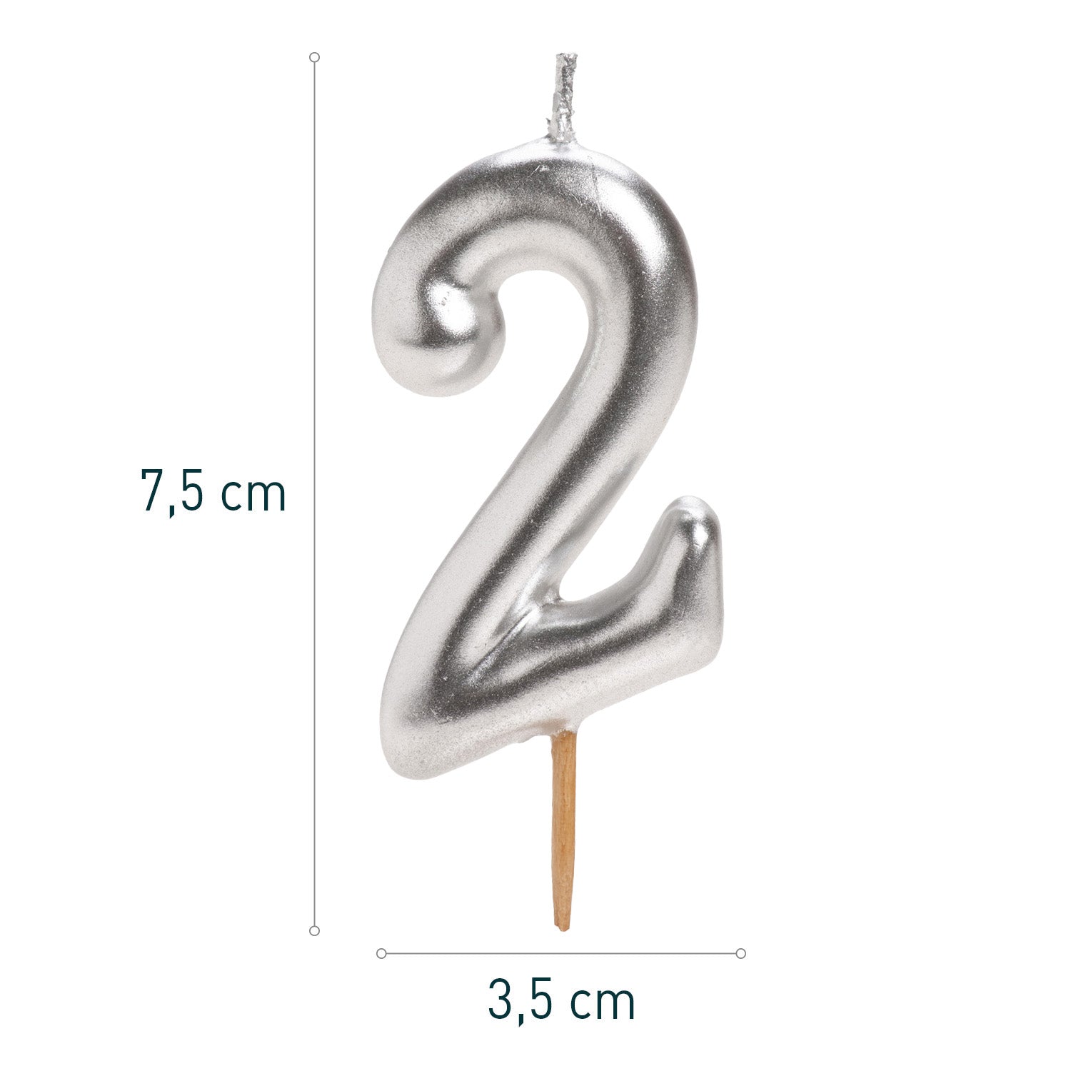 Vela Comic Plata Numero 2 C/1
