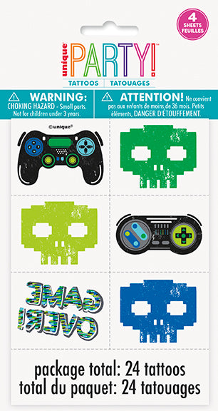 Tatuajes Temporales Gamer Birthday C/24