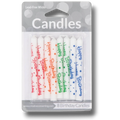 Happy Birthday Spiral Candles C/8