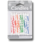 Happy Birthday Spiral Candles C/8