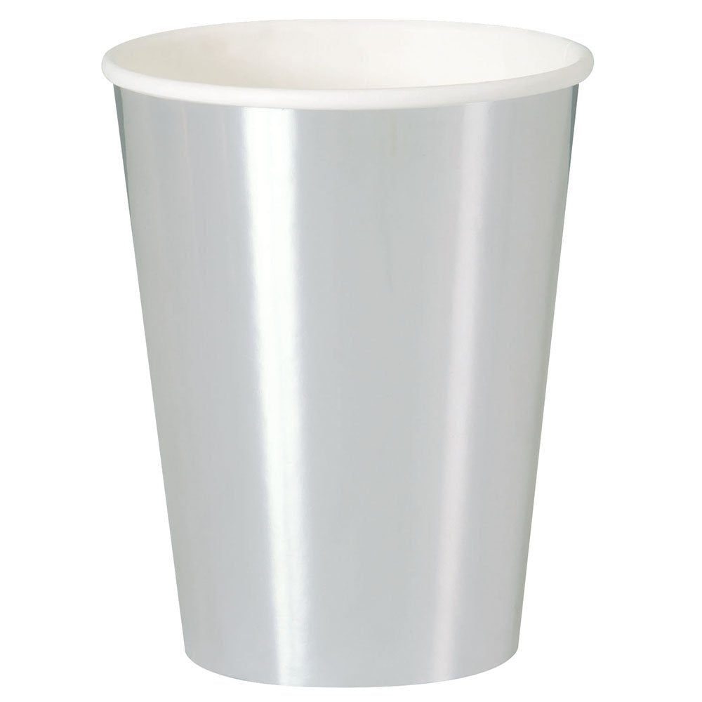 Vaso 12oz Foil Plata C/8