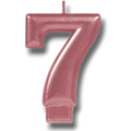 Rose Gold Number Candle 7 C/1