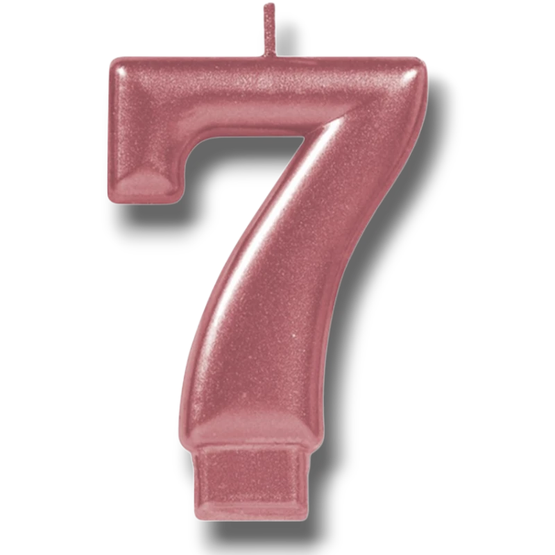 Rose Gold Number Candle 7 C/1