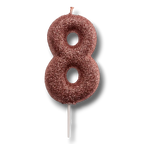 Vela Oro Rosa Número 8 C/1