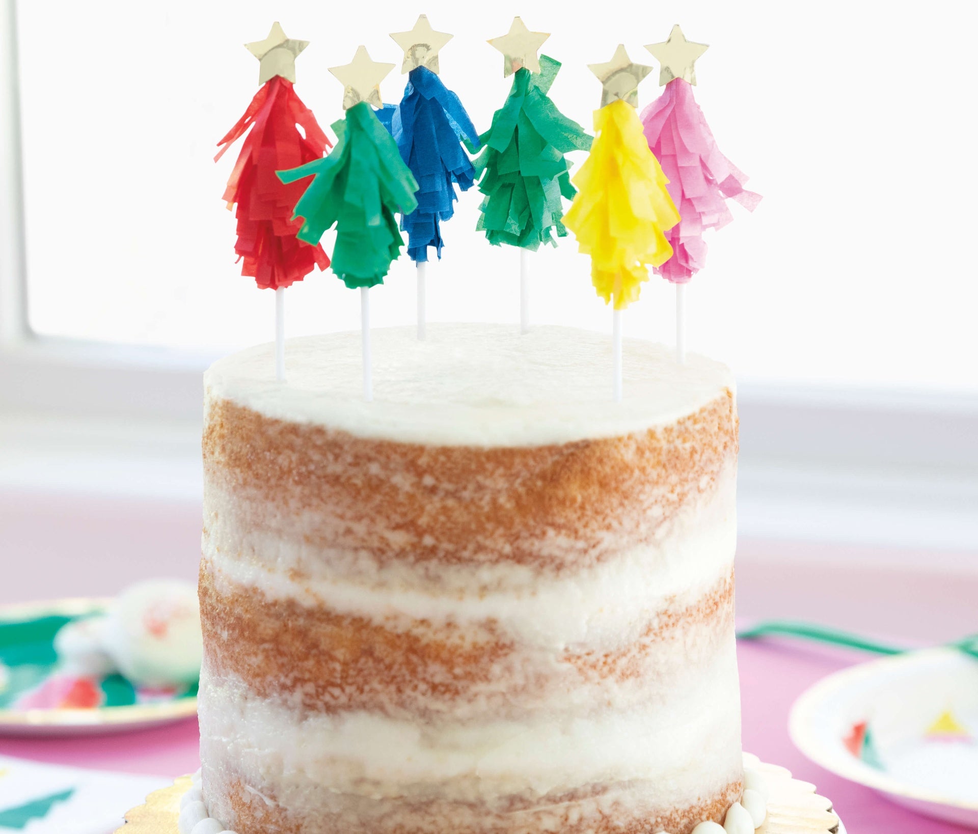 Cake Toppers Vibrant Christmas C/6