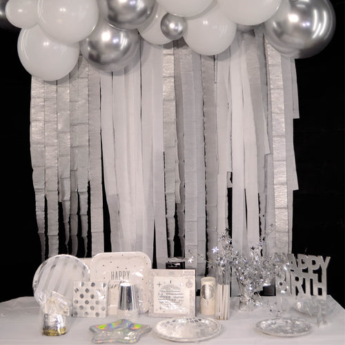 Balloon Backdrop Kit Silver C/1