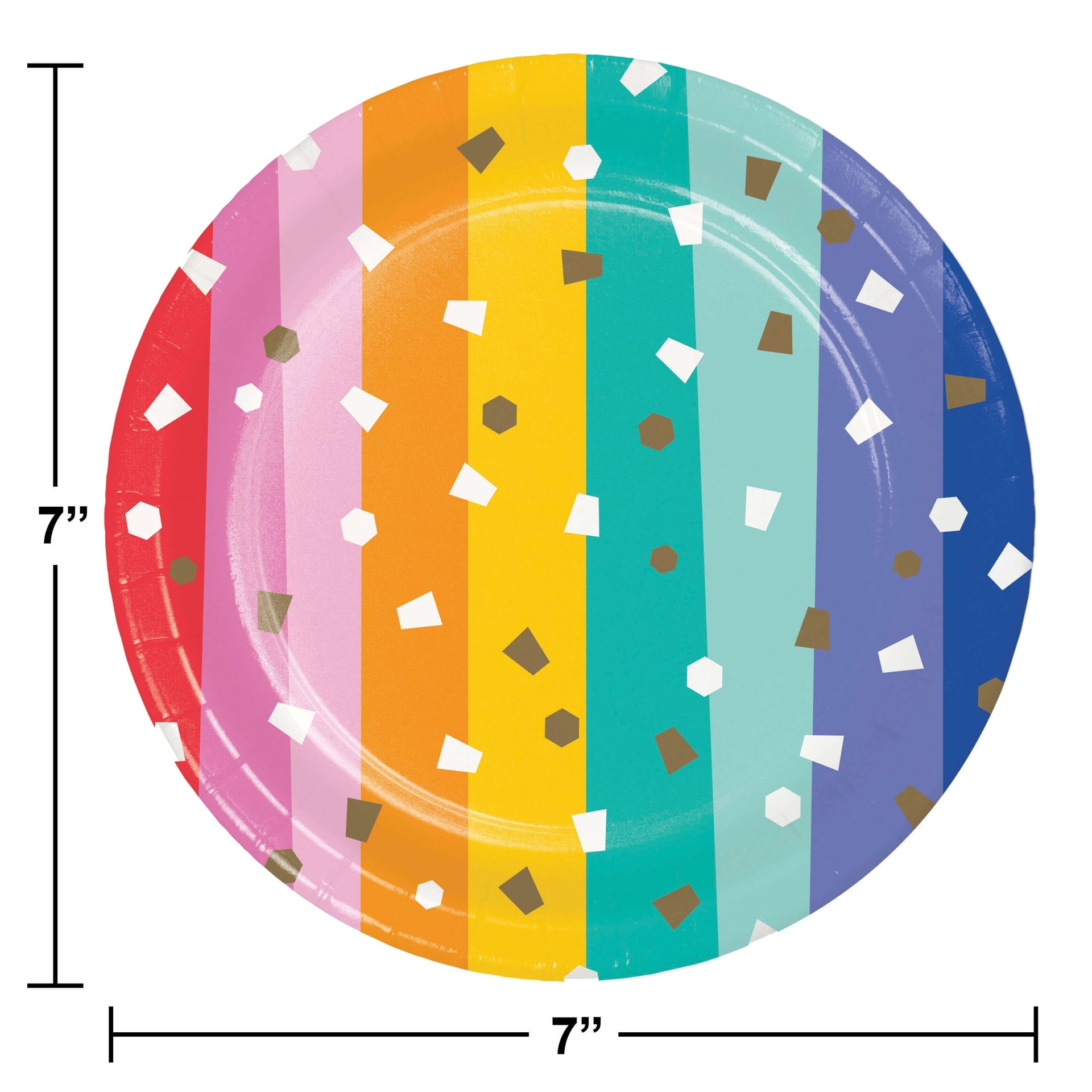 Plato 7" Birthday Confetti C/8