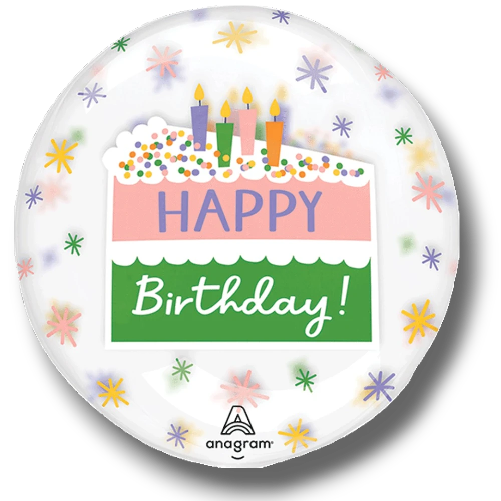 Bubble 18" Happy Bday Cake C/1