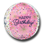 Happy Birthday Orbz Balloon (1 per balloon)