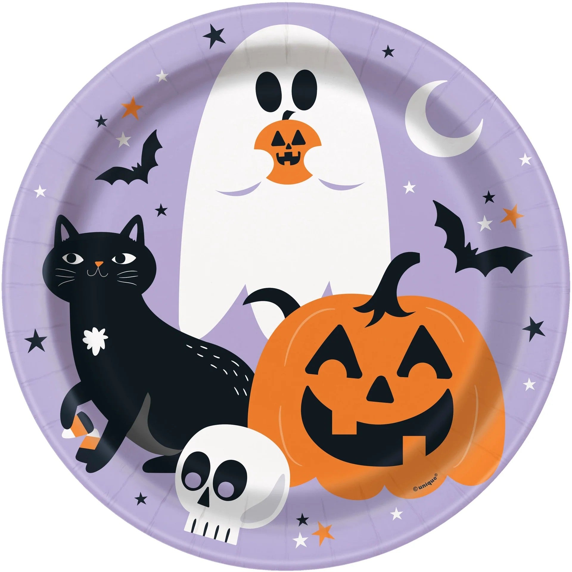 Plato 9" Halloween Night Large Round  C/8