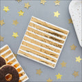 Napkin G Gold Stripes C/16