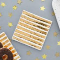 Napkin G Gold Stripes C/16