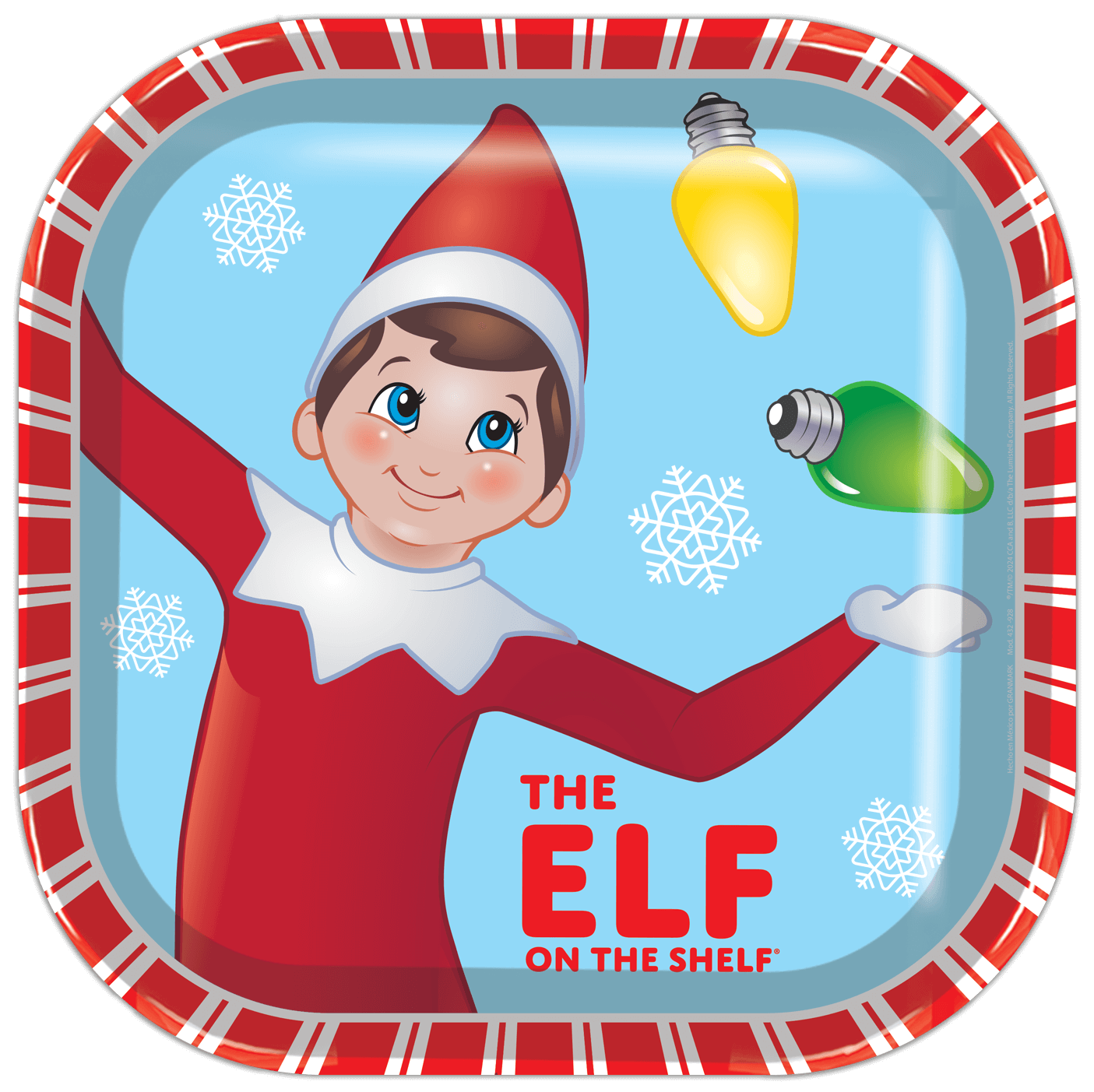 Plato Cuadrado 9" The Elf On The Shelf C/6