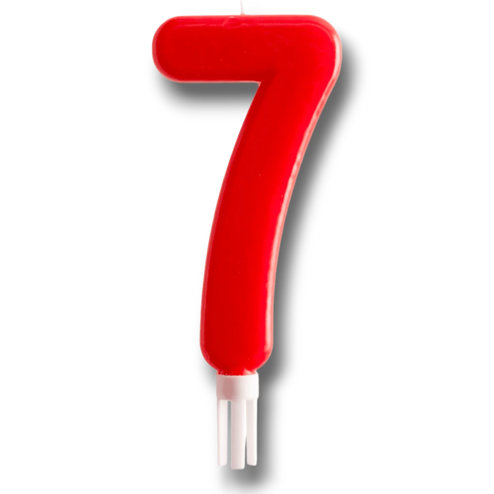 Jumbo Candle Number Red 7 C/1