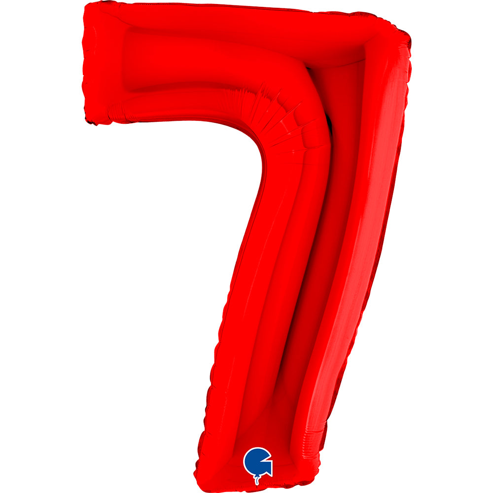 Globo 40" Numero 7 Red