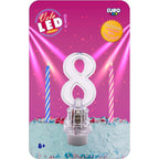 Vela Led Numero 8 C/1