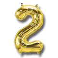Globo 14" Numero 2 Oro C/1