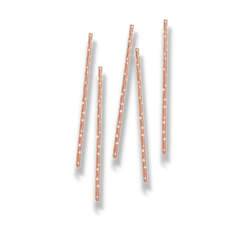 Paper Straws Oro Rosa C/20