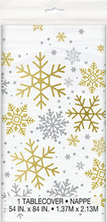 Silver &amp; Gold Holiday Tablecloth C/1