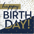 Servilleta CH Happy Birthday Navy & Gold C/16