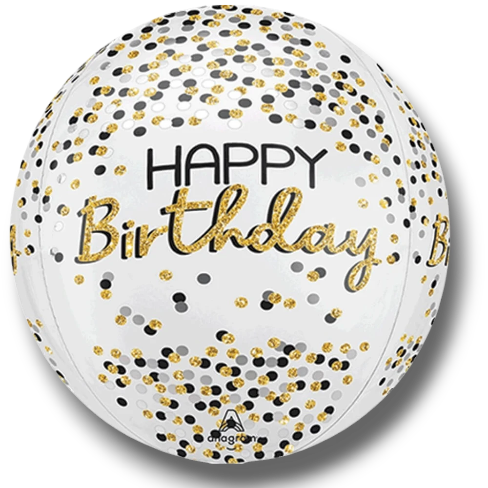 Orbz Metallic Happy Birthday Dots C/1