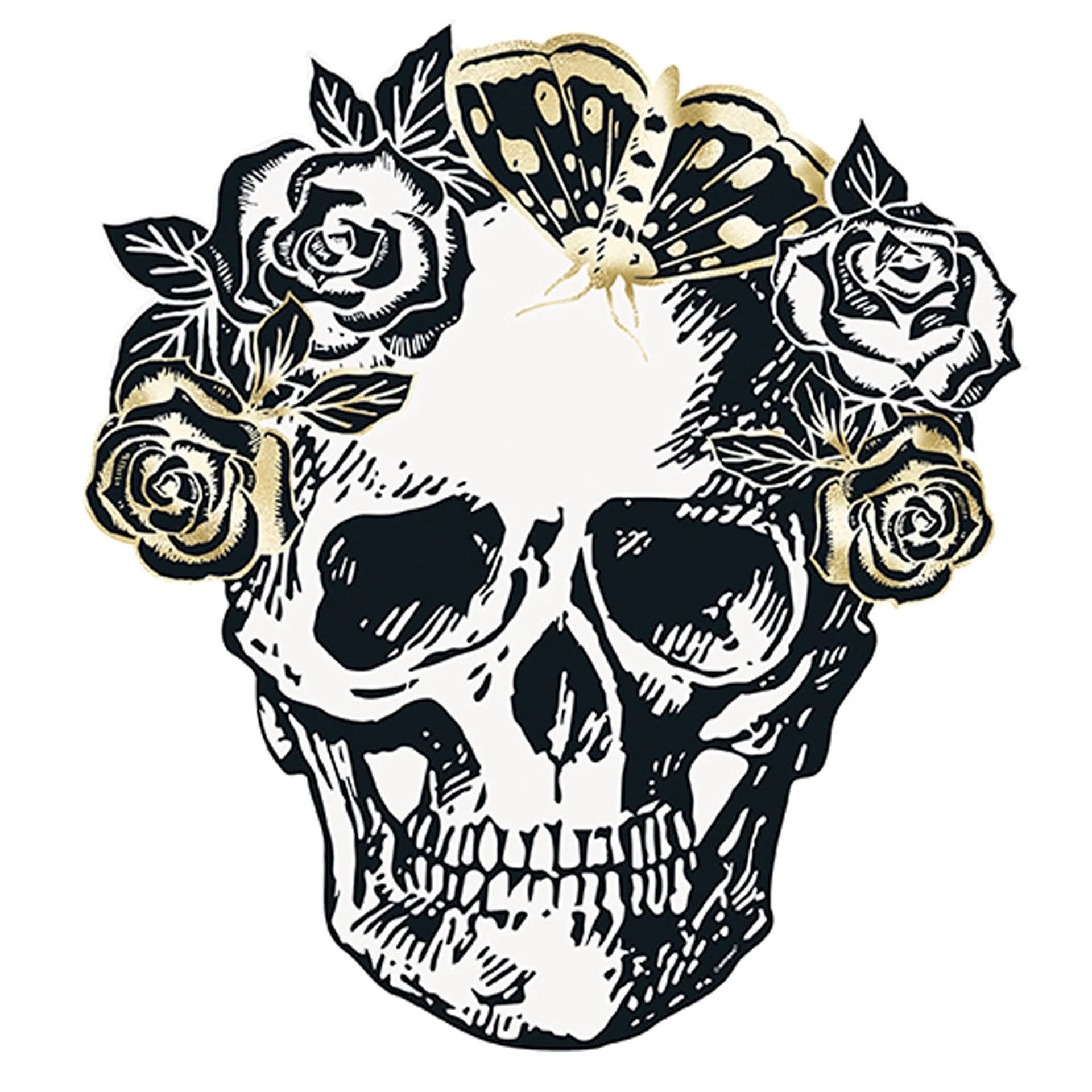 Sketchy Skulls Shaped Paper Placemats C/6