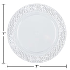 Plato 7" Plastico Rigido Transparente Pebble C/10