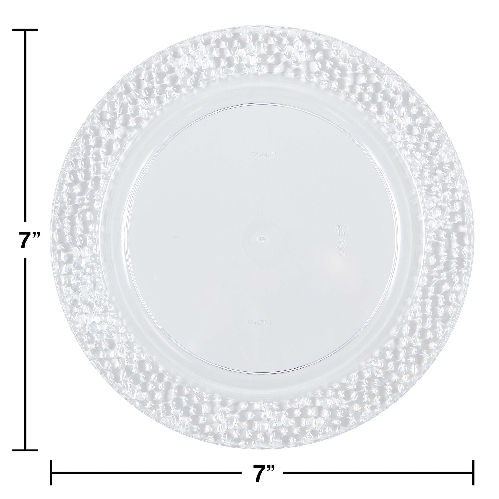 Plato 7" Plastico Rigido Transparente Pebble C/10