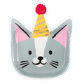 Pawty Animals Cat Figure Plate C/8