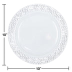 Plato 10" Plastico Rigido Transparente Pebble C/10