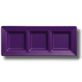 Charola Rectangular Con Division Morado C/3
