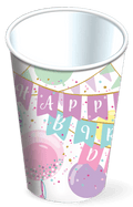 9oz Happy Birthday Sweet Balloons Glass C/8