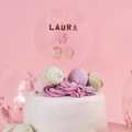 Customizable Rose Gold Acrylic Cake Topper (1 per item)