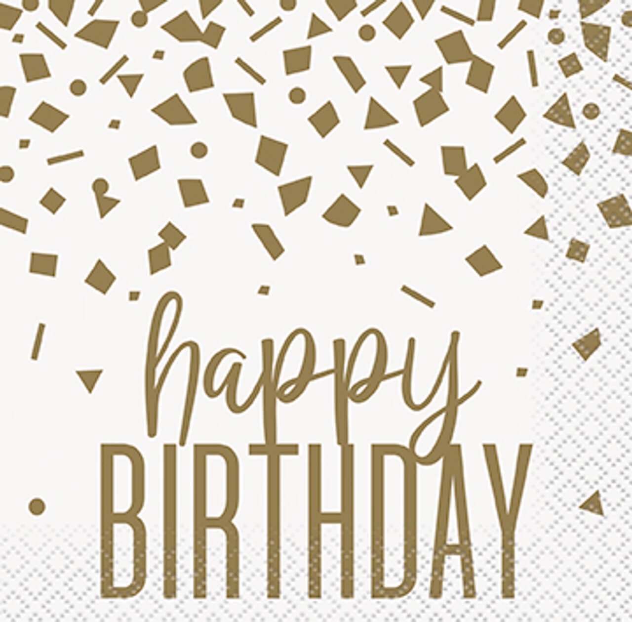 Servilleta CH Confetti Gold Birthday C/16