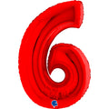 Globo 40" Numero 6 Red