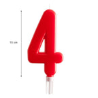 Jumbo Candle Number Red 4 C/1