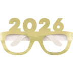 Lentes Año Nuevo 2026 Dorado y Plata C/4