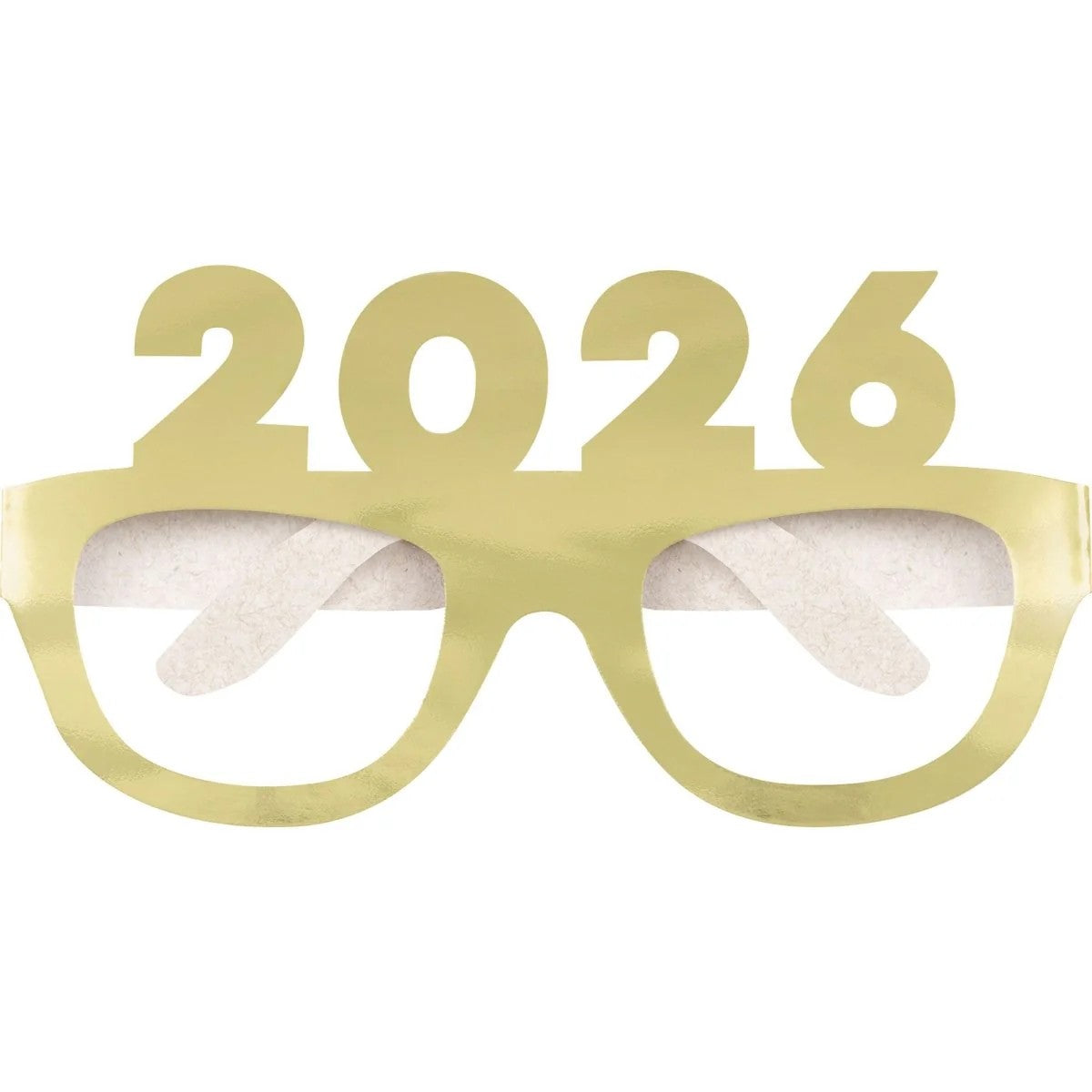 Lentes Año Nuevo 2026 Dorado y Plata C/4