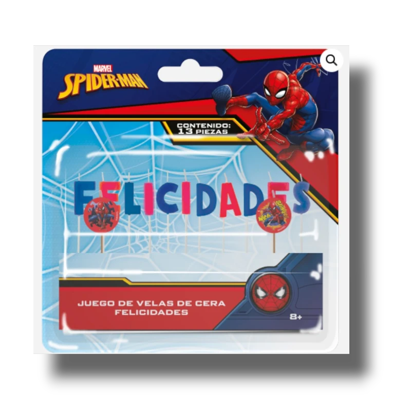 Vela Felicidades Spiderman C/13