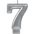 Silver Number 7 Candle C/1