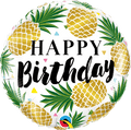 Globo 18" HBD Piñas Oro C/1