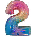Balloon 40" Number 2 Candy C/1