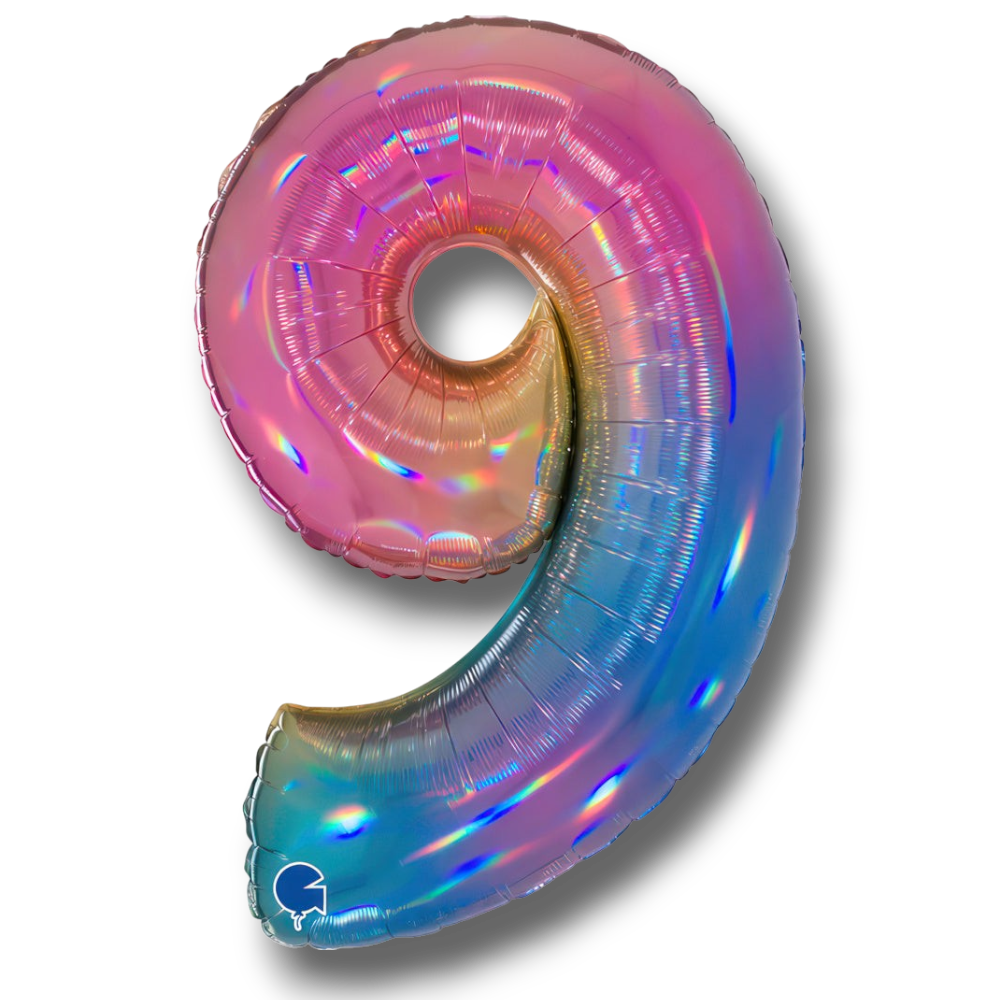 Balloon 40" Number 9 Candy C/1