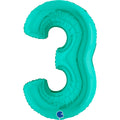 40" Balloon Number 3 Tiffany
