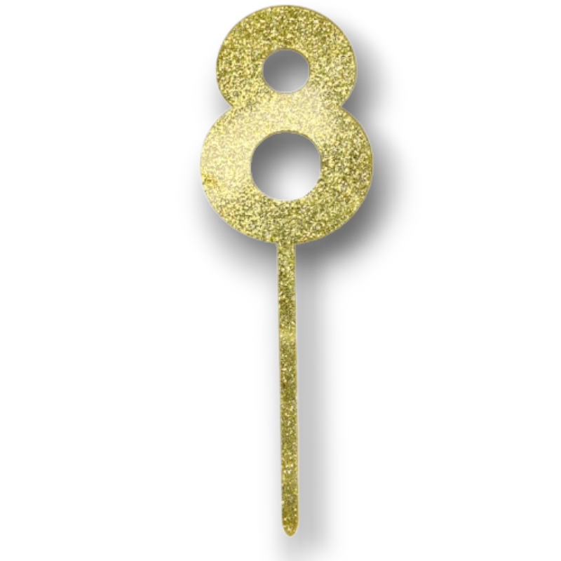 Cake Topper Numero 8 C/1
