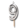 Silver Comic Candle Number 9 C/1