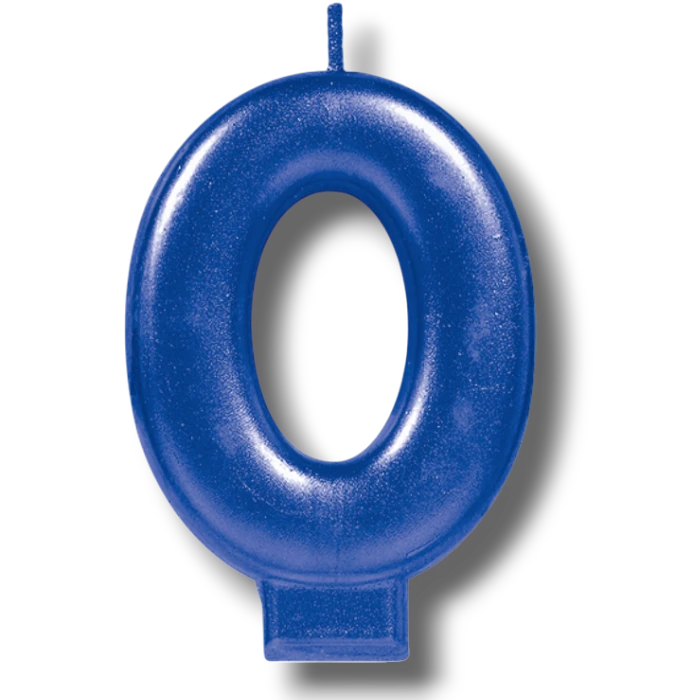 Blue Number Candle 0 C/1