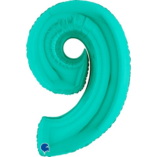 Globo 40" Numero 9 Tiffany